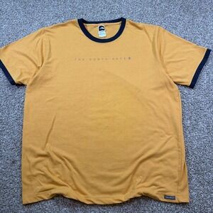 Vintage The Northe Face Ringer Tee Size XL Y2K Vaporwear Yellow 90s